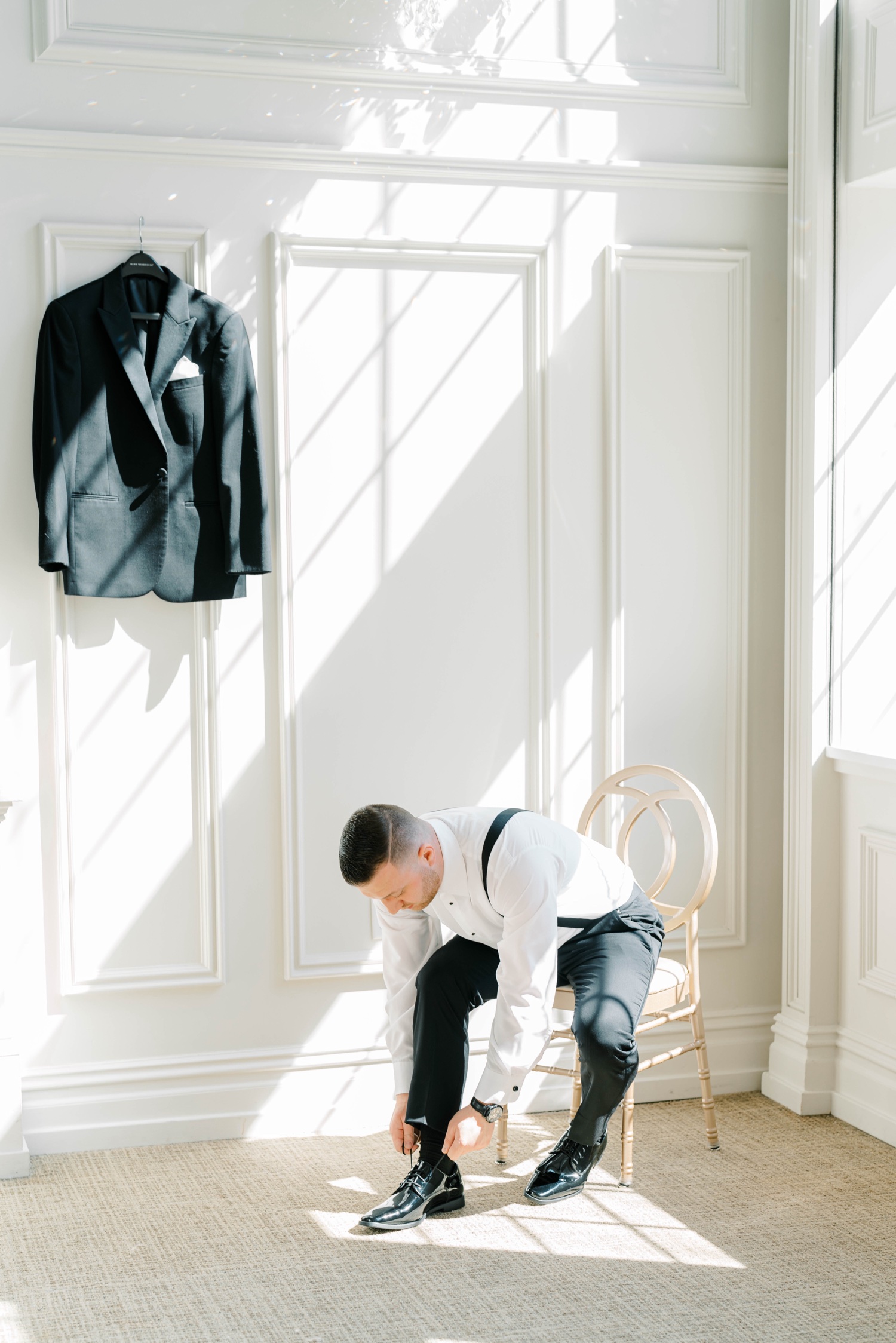 Groom Getting Ready at The Estate at Florentine Gardens