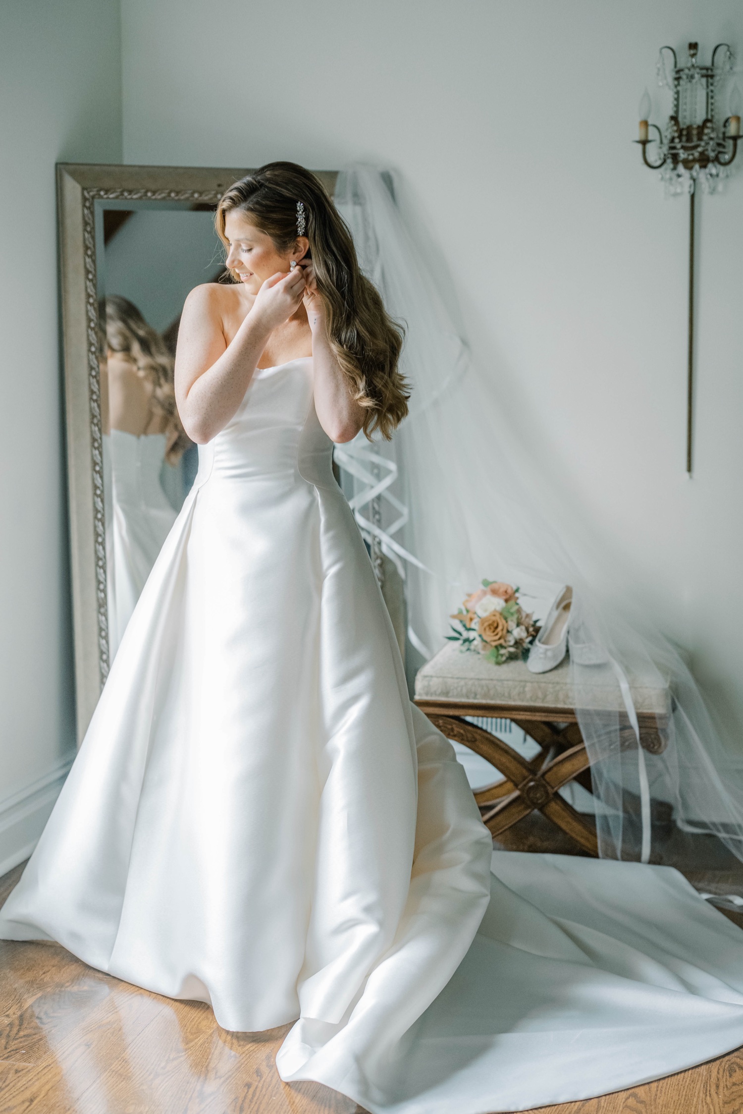 Bride Getting Ready at The Mill at Lakeside Manor in Spring Lake, NJ