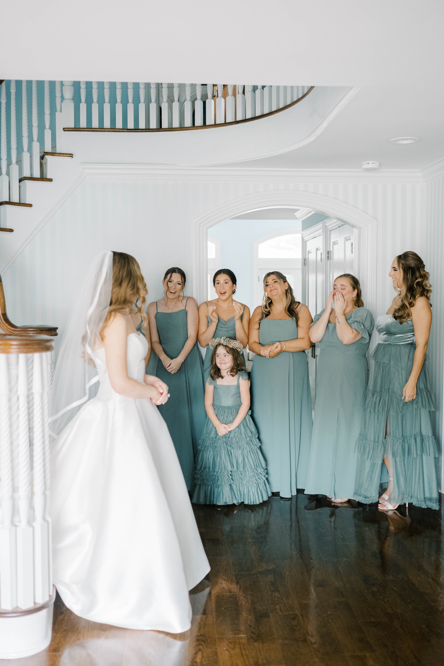 Bridesmaids First Look at The Mill at Lakeside Manor in Spring Lake, NJ