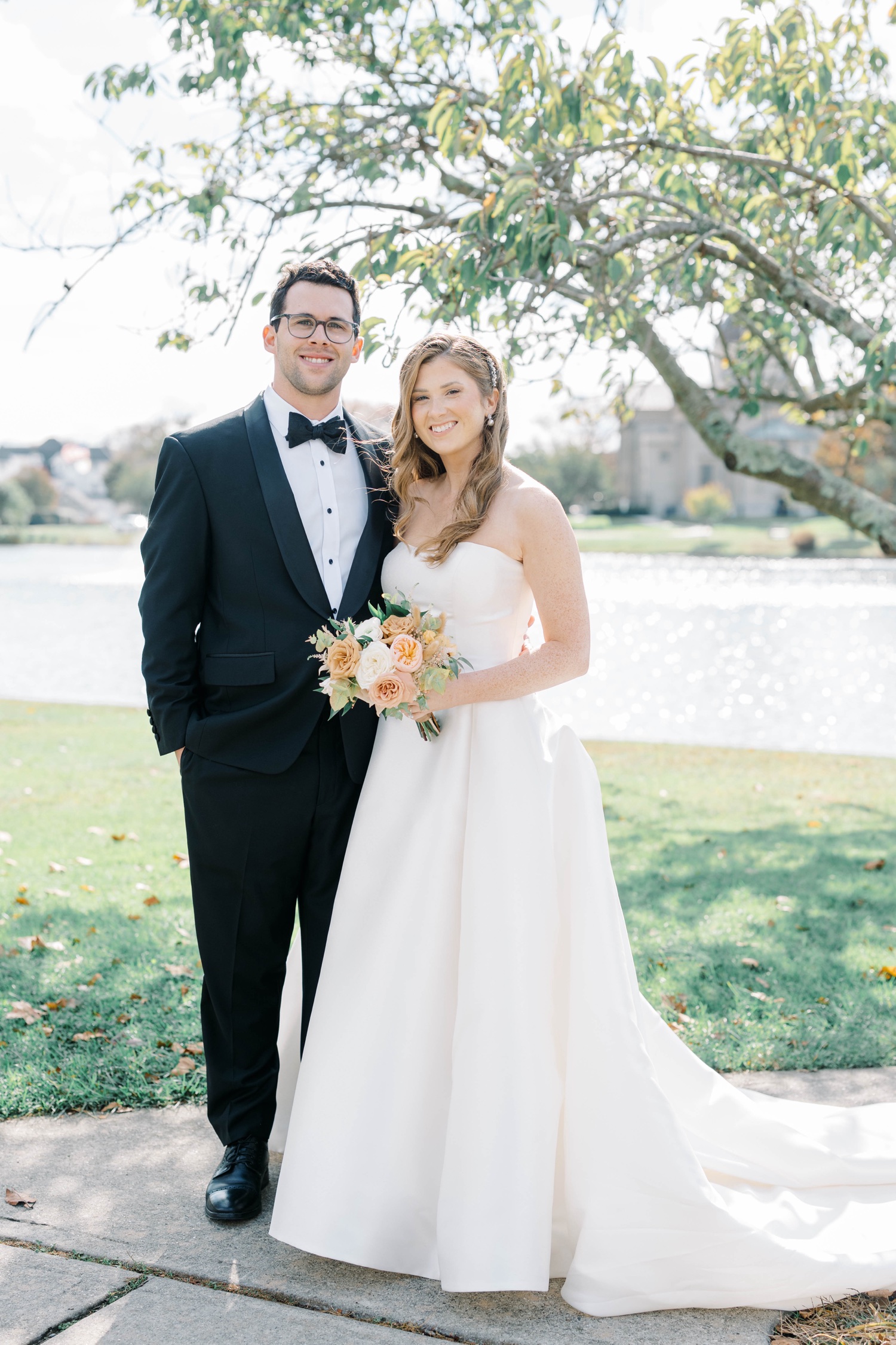 Bride and Groom First Look at The Mill at Lakeside Manor in Spring Lake, NJ