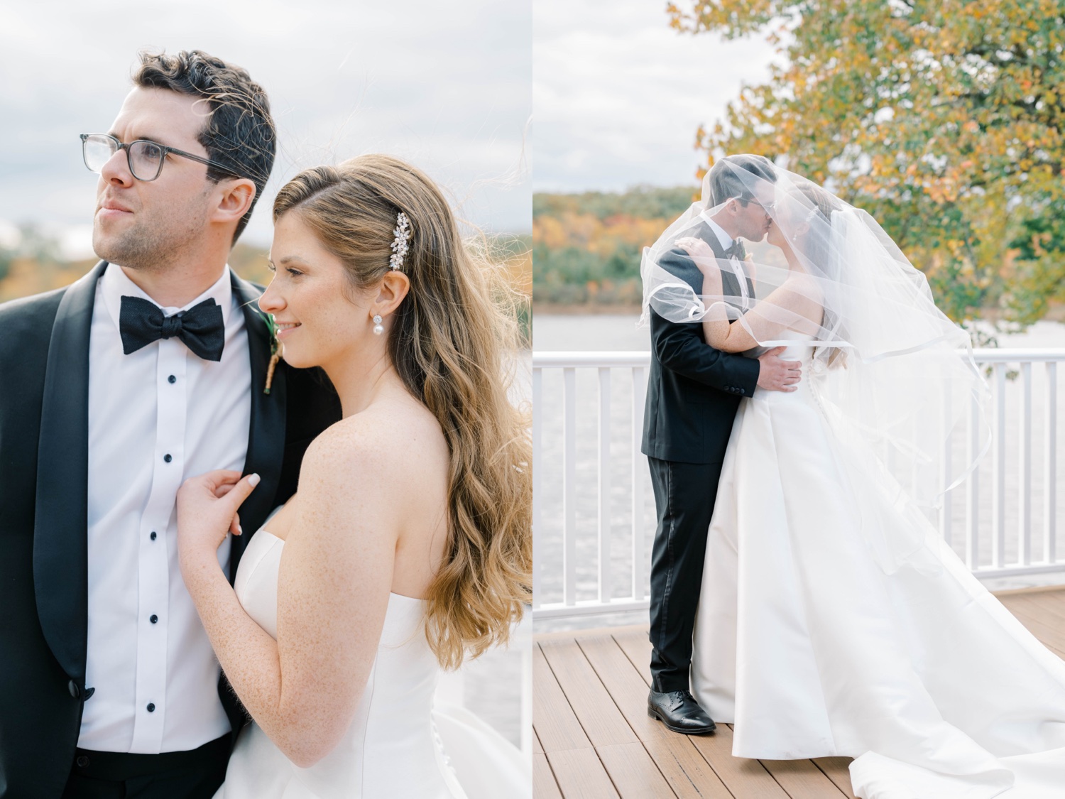 Bride and Groom Fall Wedding Photos at The Mill at Lakeside Manor in Spring Lake, NJ