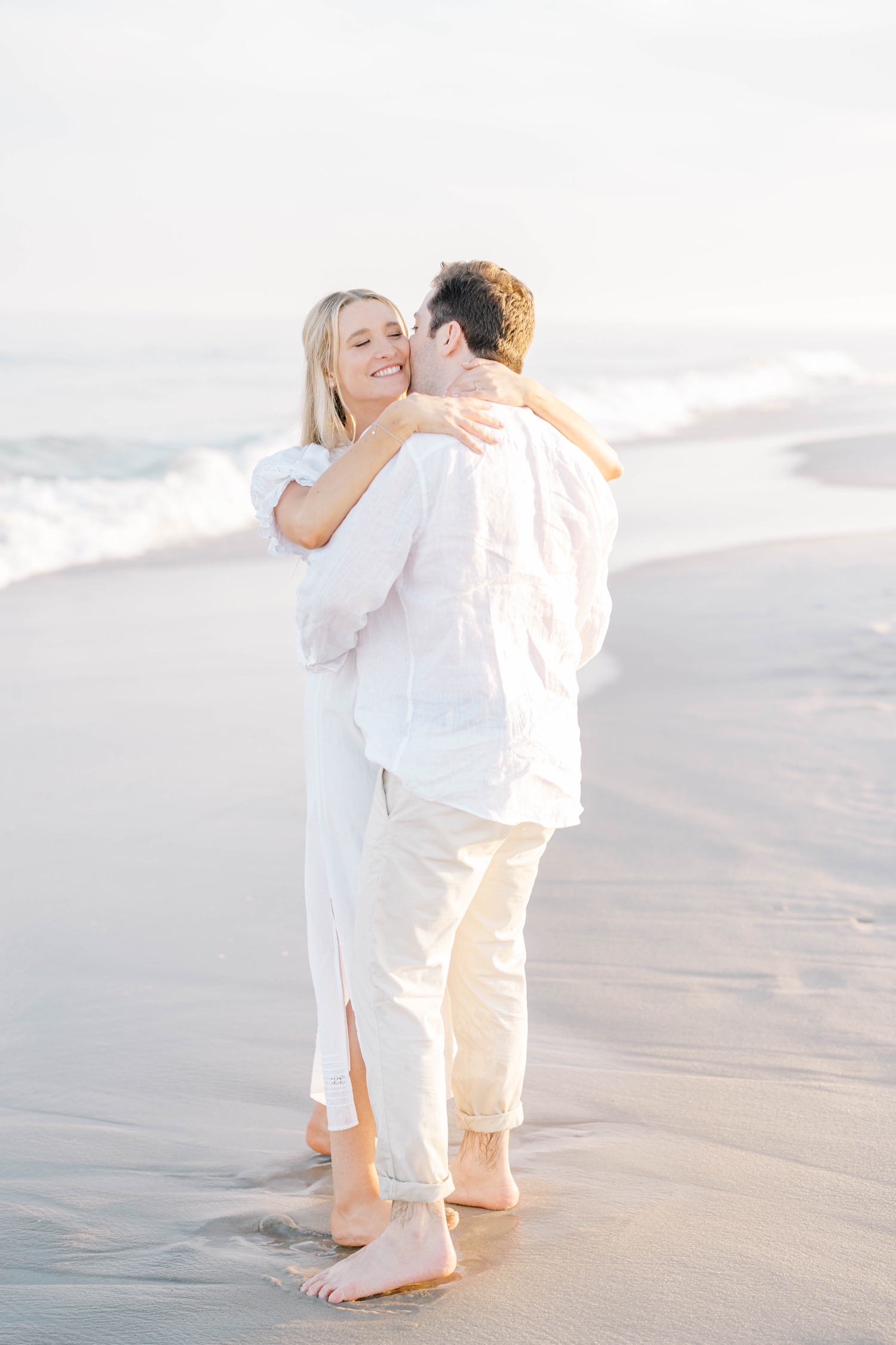 Beach Engagement Photos in Southampton