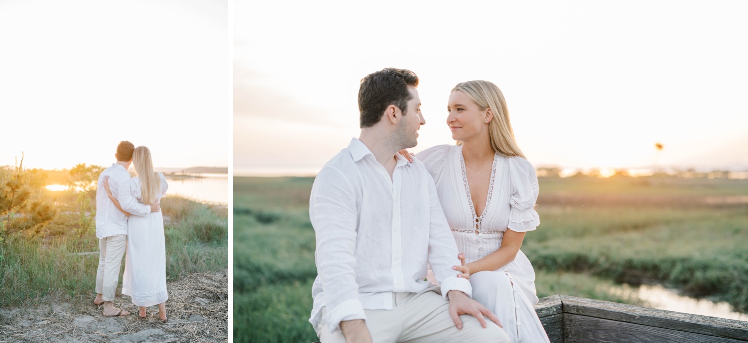 Beach Engagement Photos in Southampton