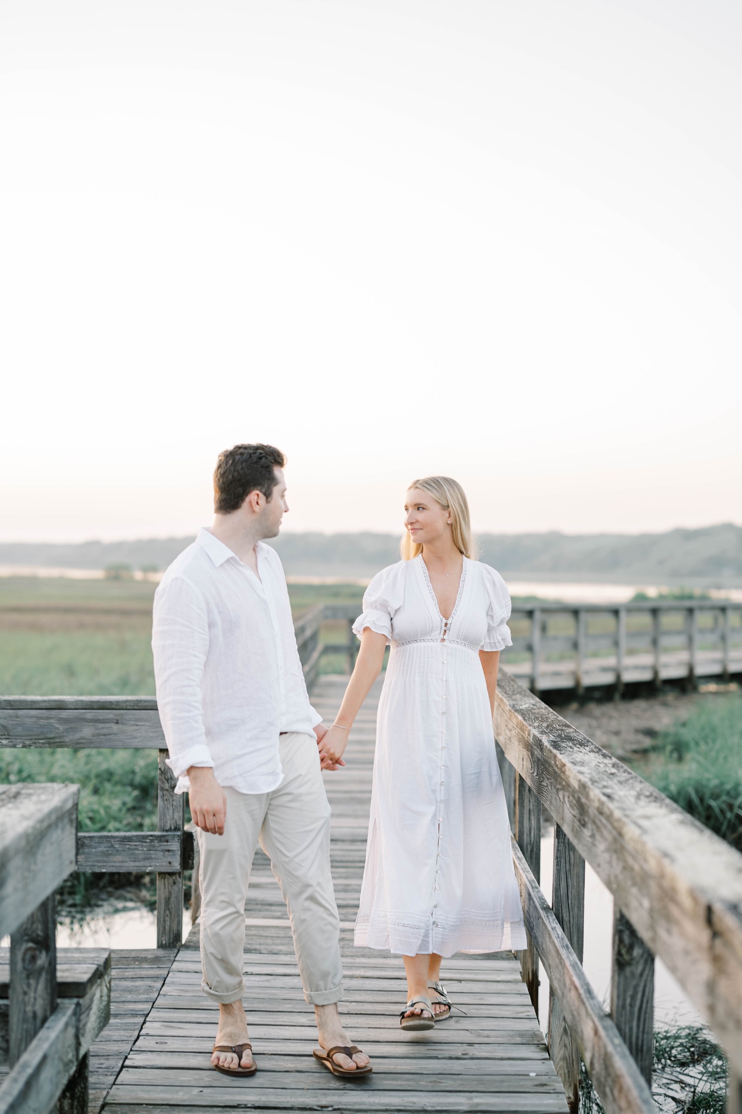 Beach Engagement Photos in Southampton