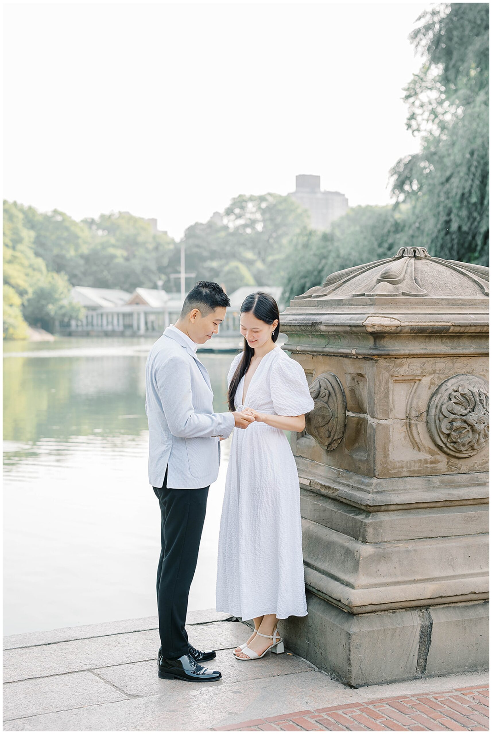 New York City Boathouse Engagement Photos