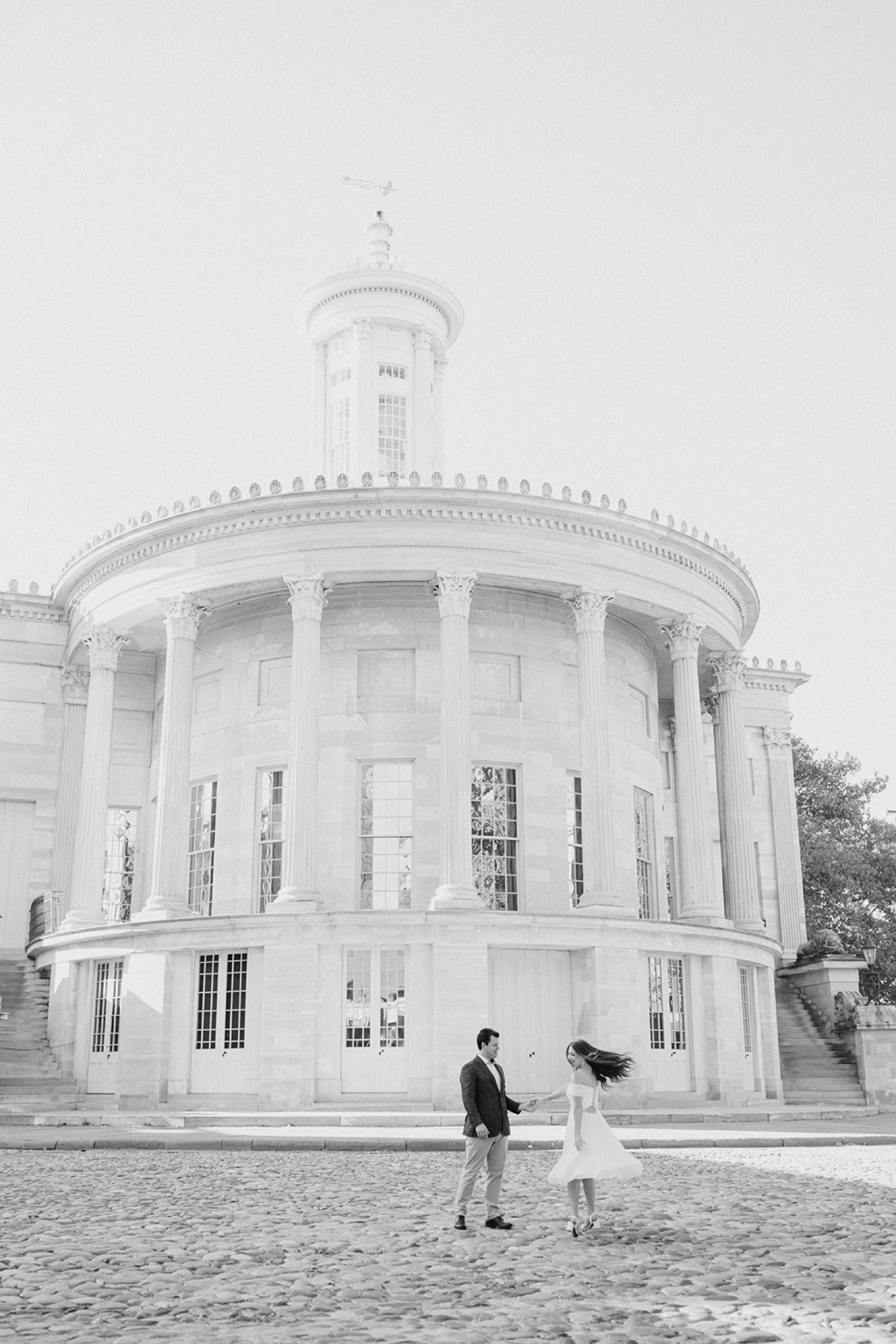 Old City Philadelphia Engagement Photos at Merchant Exchange Building