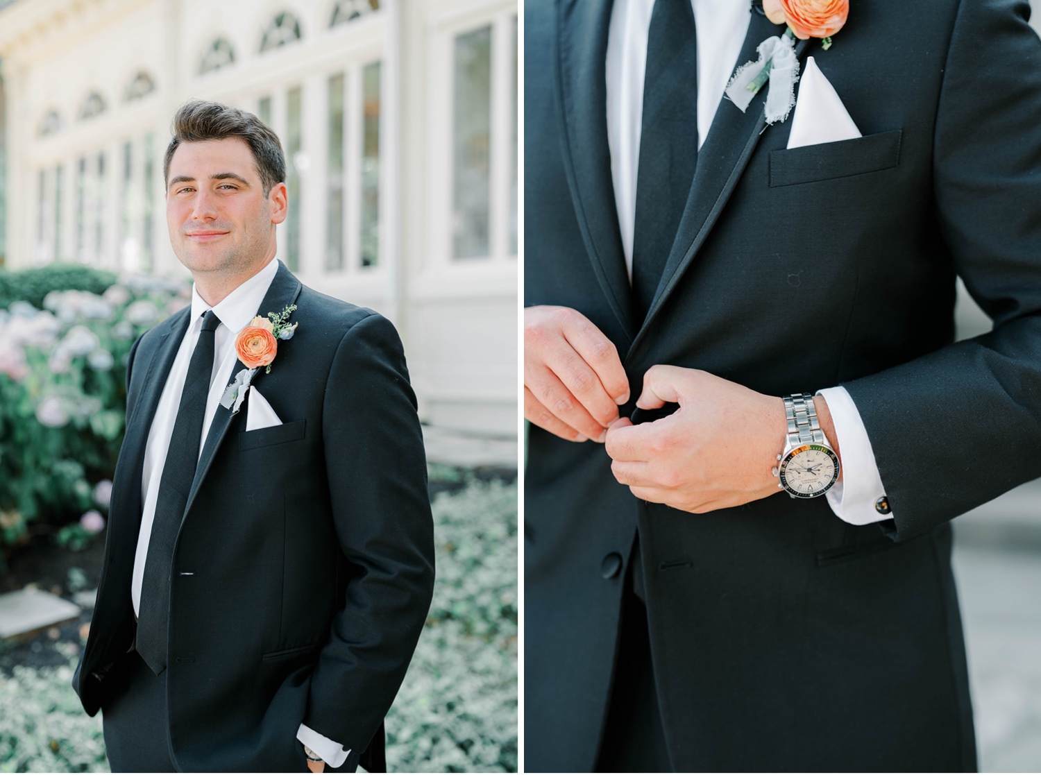 Groom Details at Glen Foerd Mansion