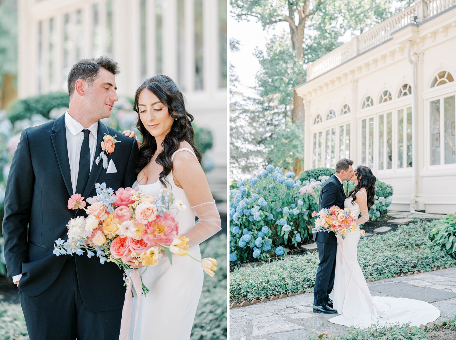 Bride & Groom Portraits at Glen Foerd Mansion