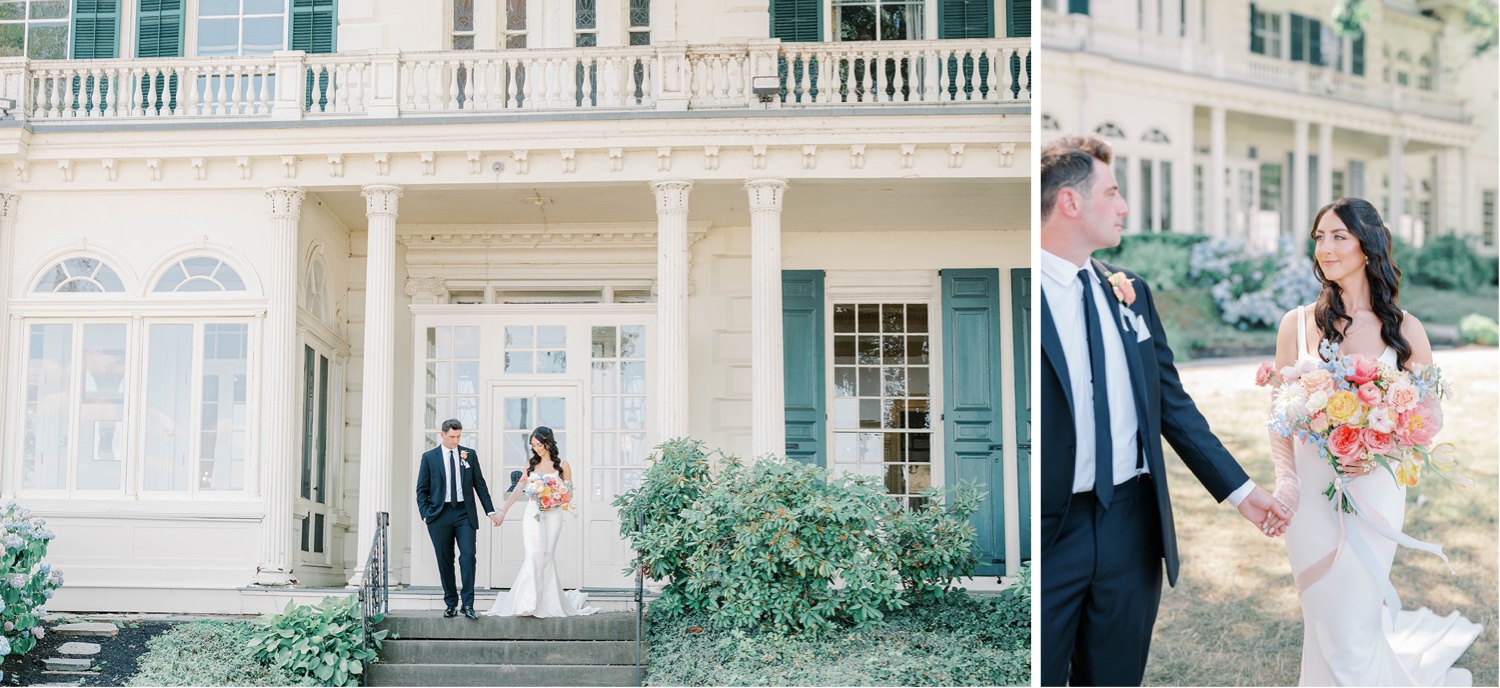 Bride & Groom Portraits at Glen Foerd Mansion