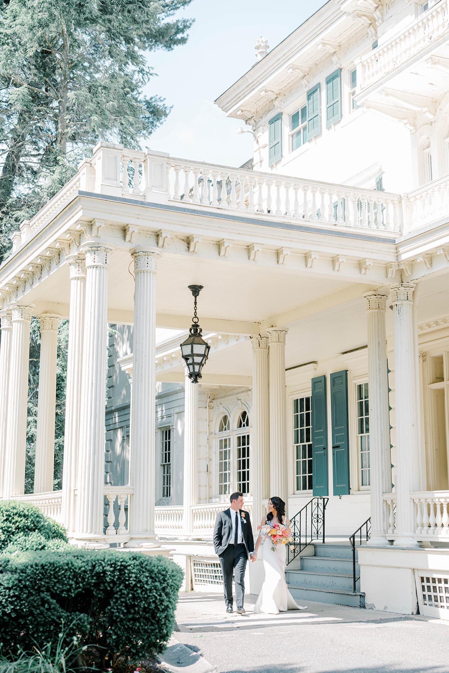 Bride & Groom Portraits at Glen Foerd Mansion