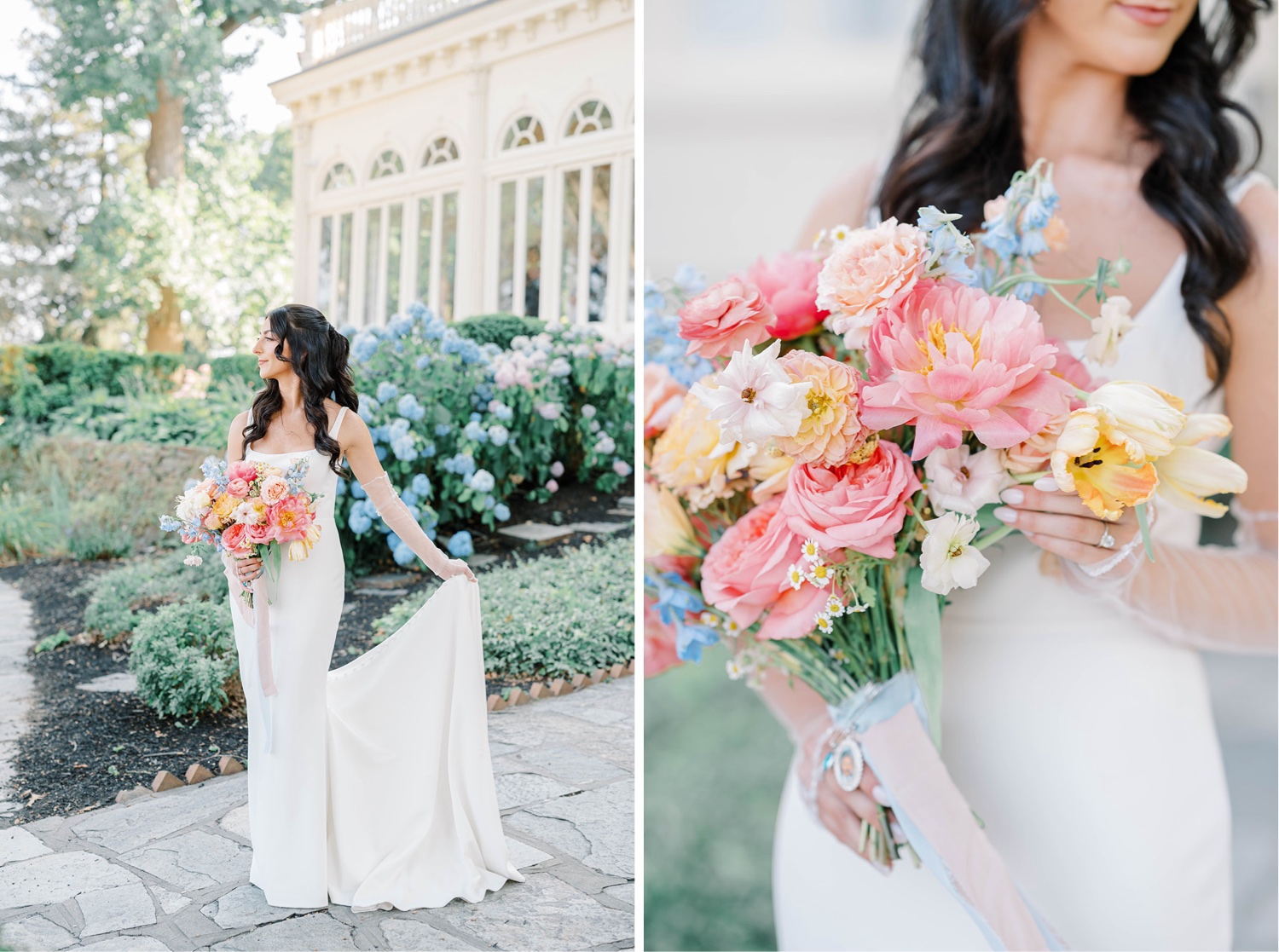 Bride & Groom Portraits at Glen Foerd Mansion