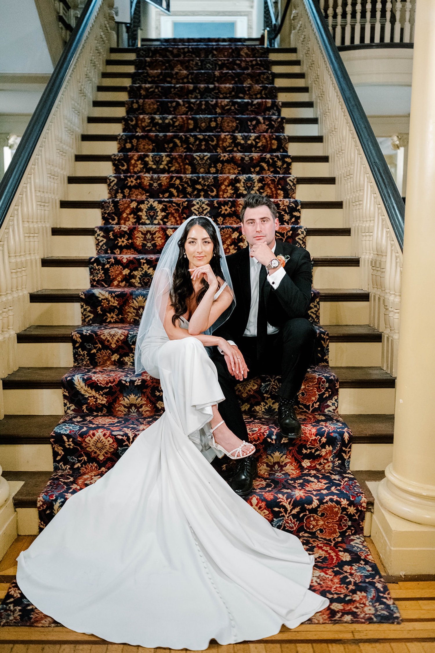 Bride & Groom Portraits at Glen Foerd Mansion