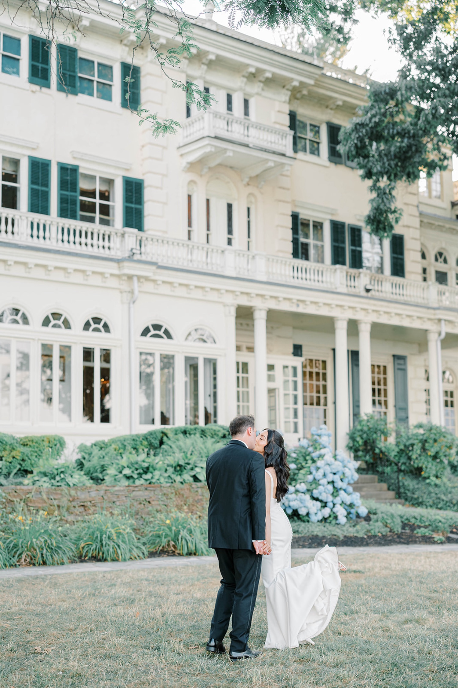 Bride & Groom Portraits at Glen Foerd Mansion