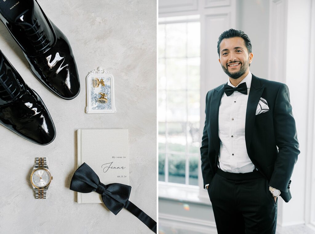 Groom Getting Ready at the Rockleigh New Jersey