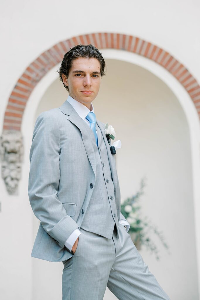 Groom Getting Ready at the Willows at Villanova