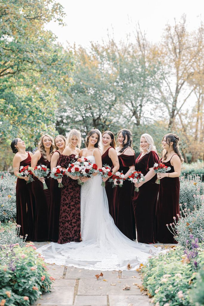Bridal party Portraits at Greenville Country Club