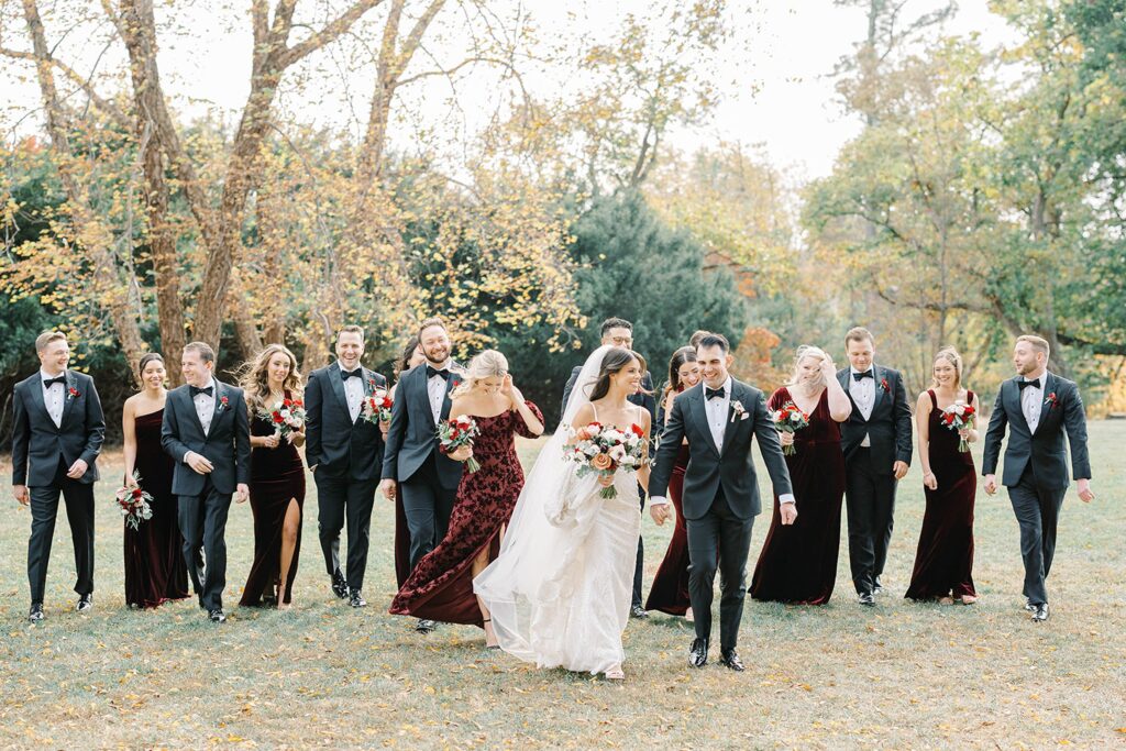Bridal party Portraits at Greenville Country Club