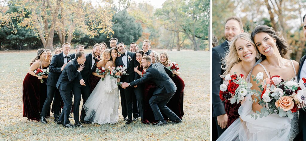 Bridal party Portraits at Greenville Country Club