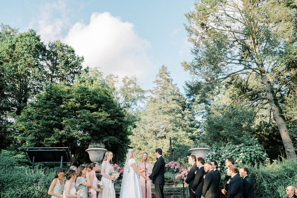 Wedding Ceremony at Morris Arboretum Philadelphia