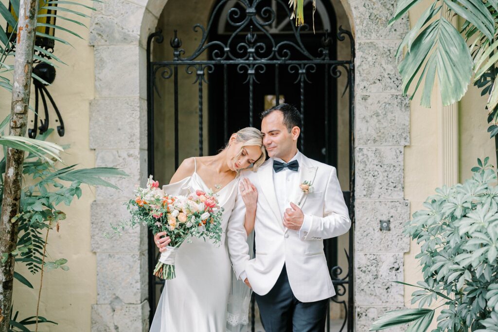 Bride and Groom Photos at Villa Woodbine Miami Florida