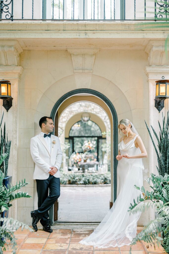 Bride and Groom Photos at Villa Woodbine Miami Florida