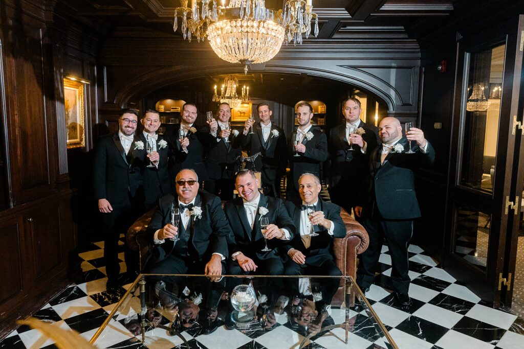 Grooms Getting Ready at the Park Chateau