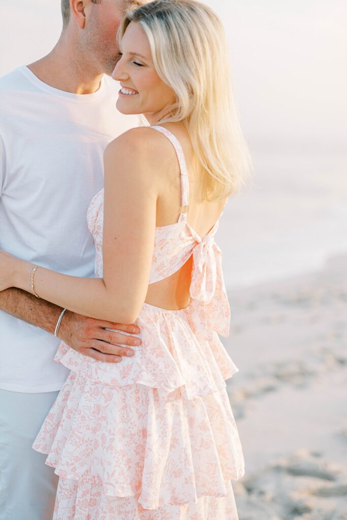 Alison and Jacob’s romantic beach walk in Cape May, New Jersey