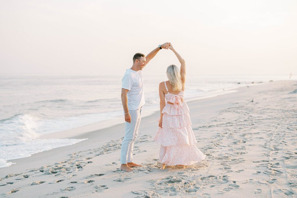 Twirling on the cape may beach