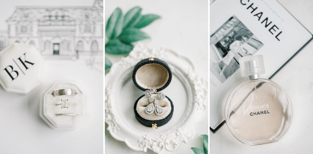 Ashford Estate wedding reception with black and white theme