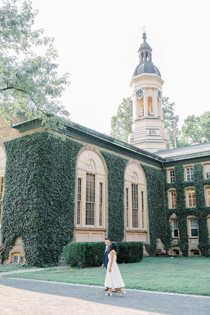 Authentic moments during Princeton University NJ engagement session