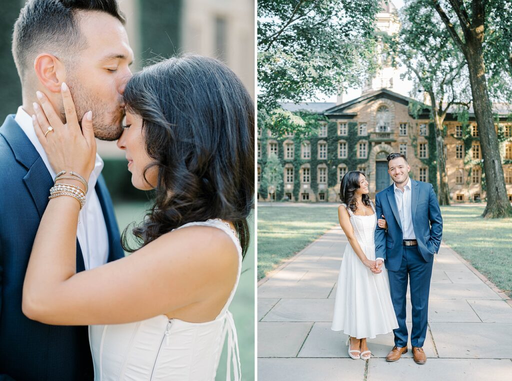 Authentic moments during Princeton University NJ engagement session