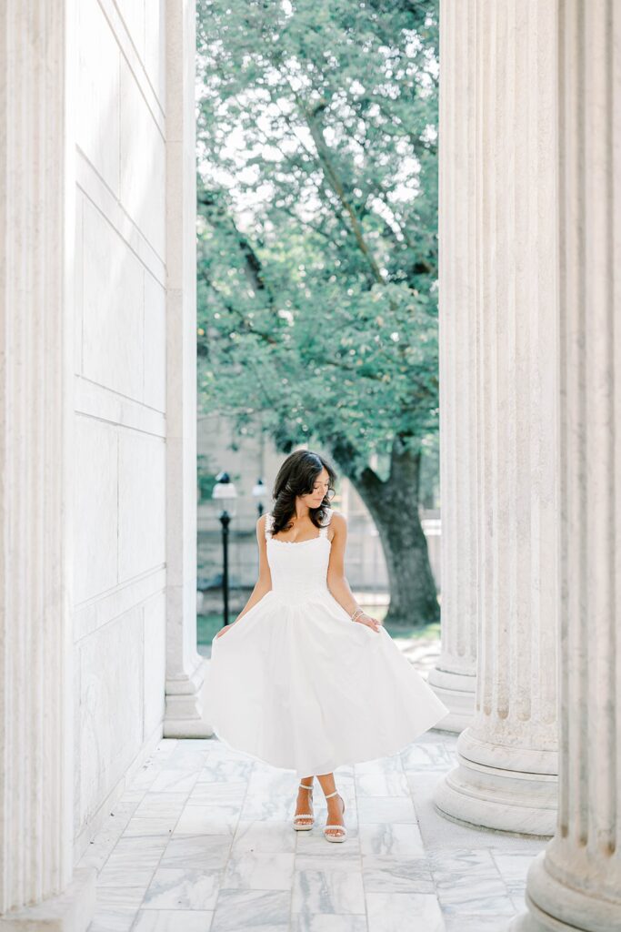 Natural engagement session portraits in Princeton University New Jersey