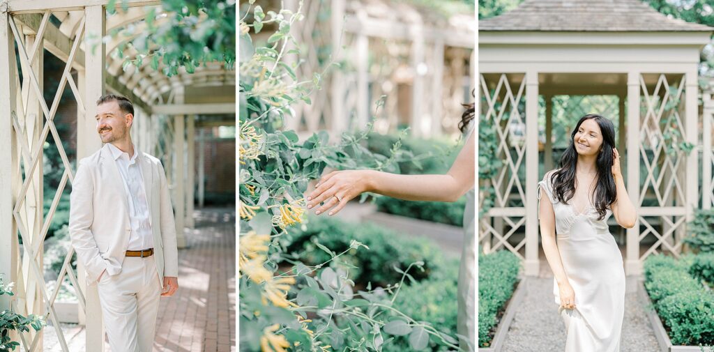 Philadelphia Engagement Photos at 18th Century Gardens