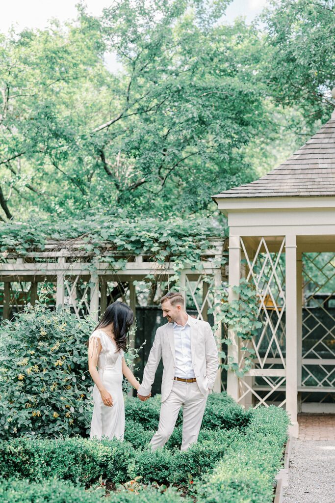 Philadelphia Engagement Photos at 18th Century Gardens