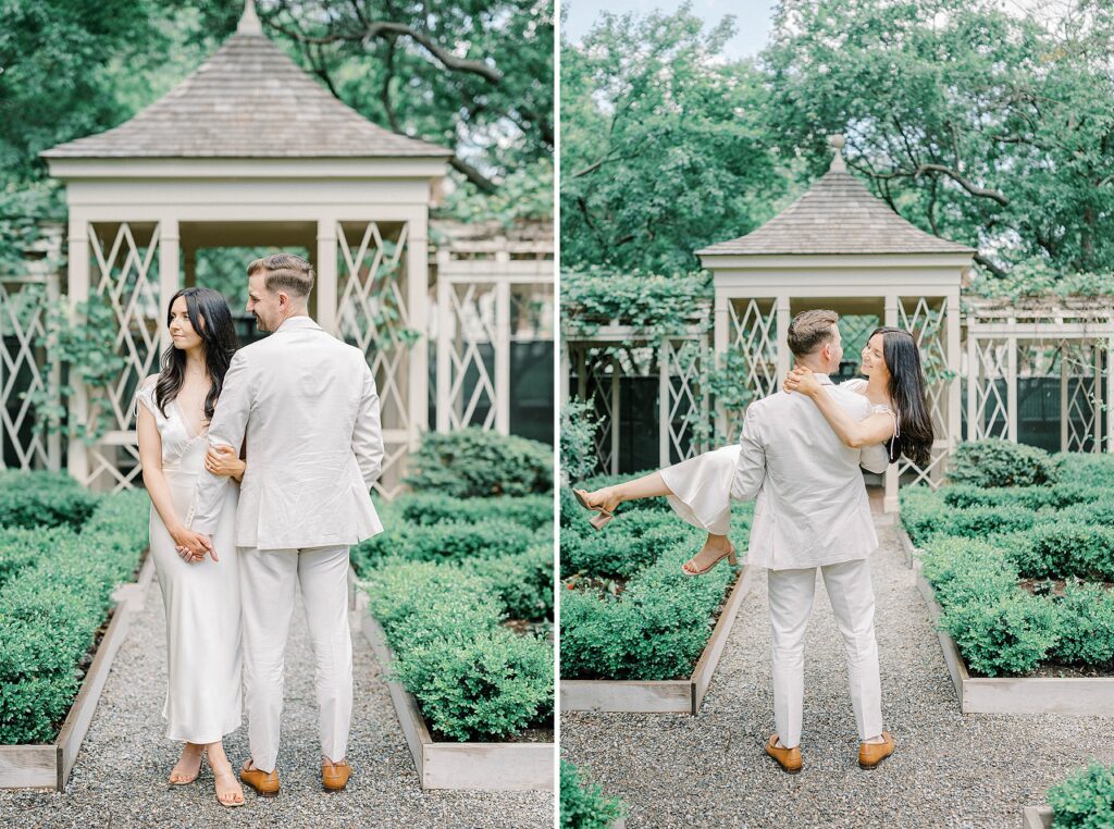 Philadelphia Engagement Photos at 18th Century Gardens