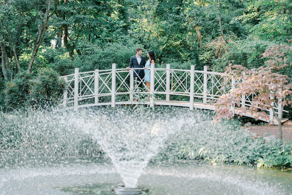 Summer Hamilton NJ Sayen Gardens engagement portraits