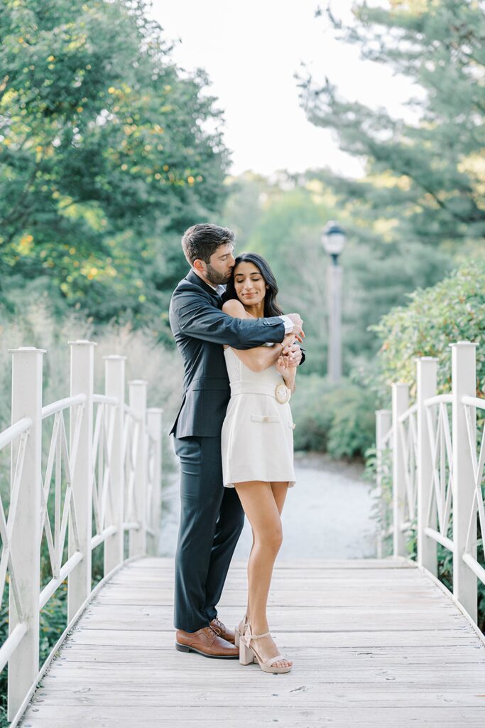 Romantic engagement photography in New Jersey gardens