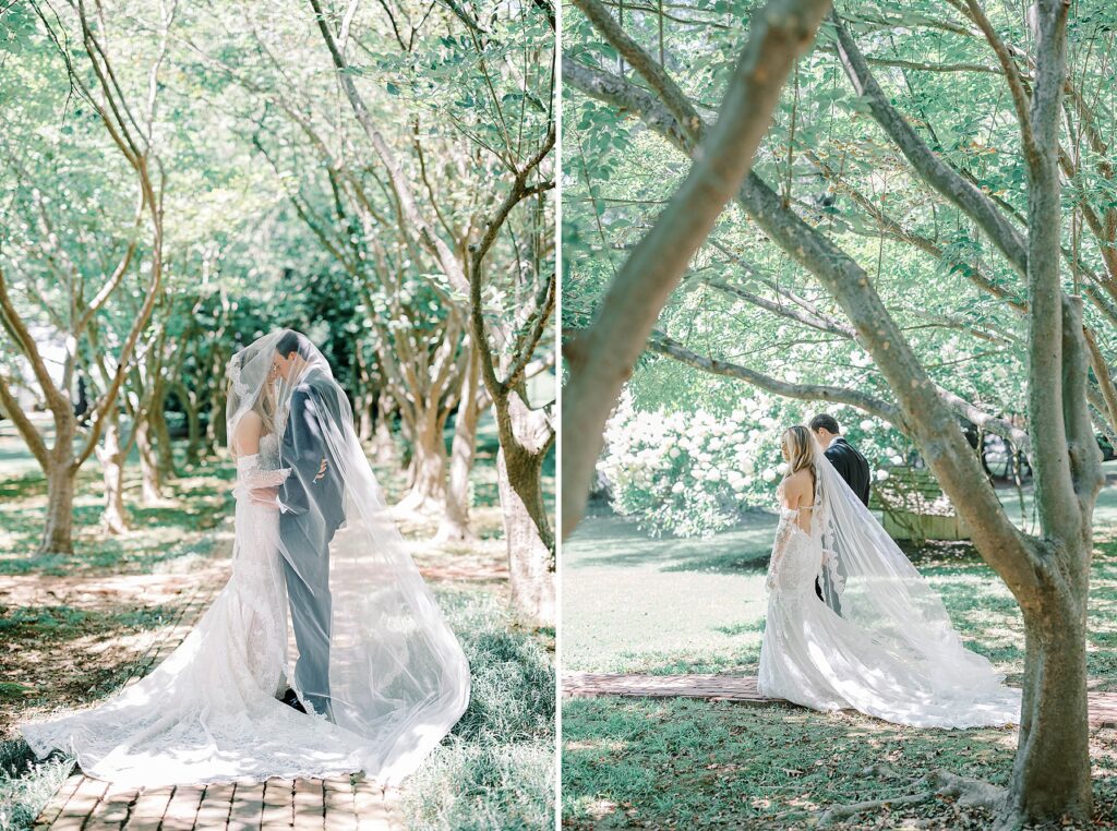 Bride and Groom at the Romantic Appleford Estate