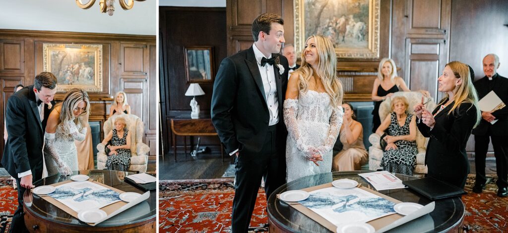 Jewish wedding traditions at Summer Wedding at Appleford Estate