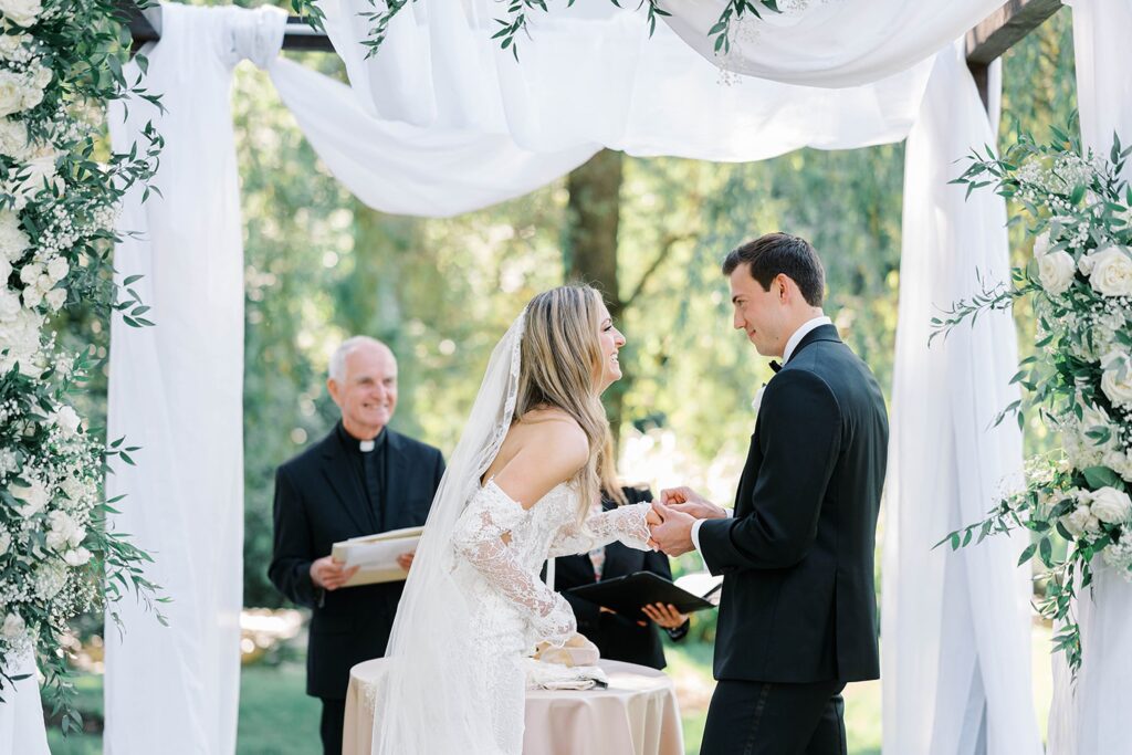 Jewish wedding traditions at Summer Wedding at Appleford Estate