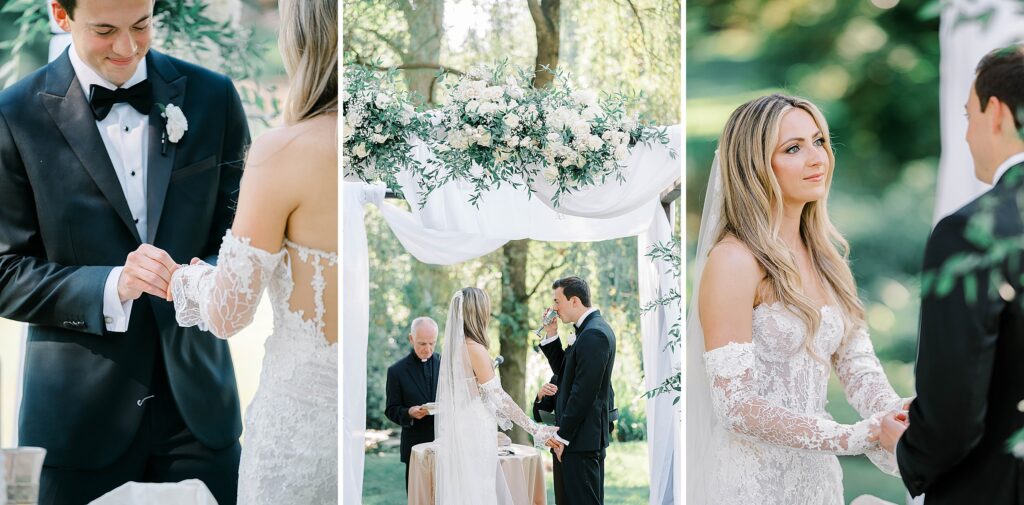 Jewish wedding traditions at Summer Wedding at Appleford Estate