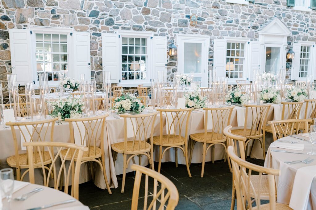 Summer garden cocktail hour at Appleford Estate wedding