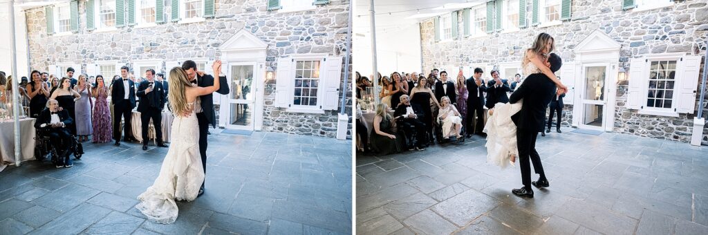 Reception details with taper candles and greenery at Appleford Estate