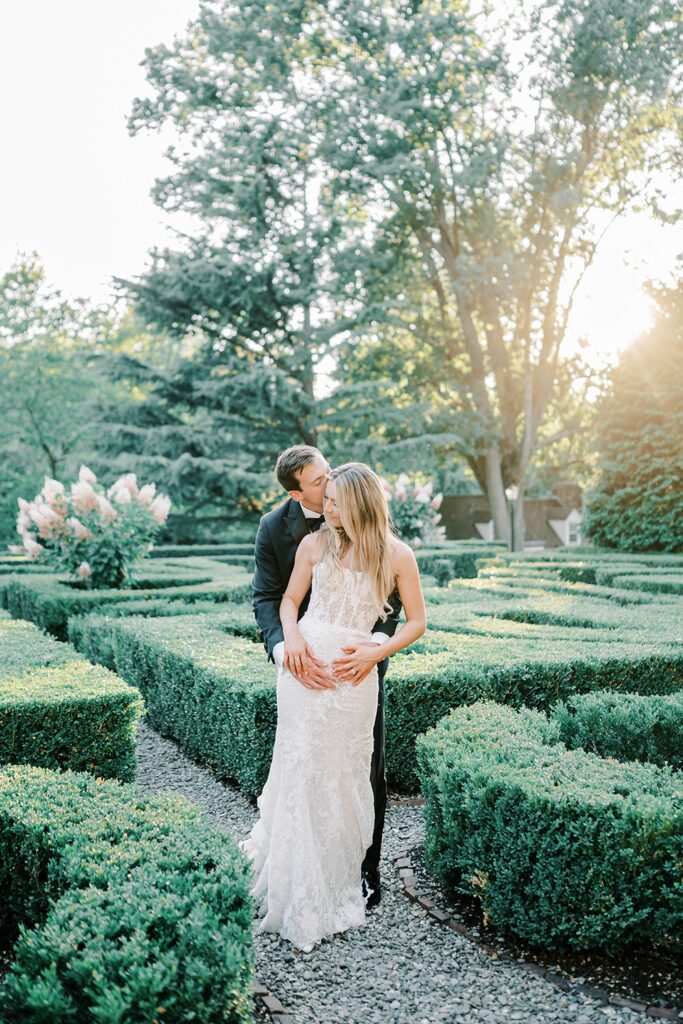 Romantic garden portraits at Summer Wedding at Appleford Estate