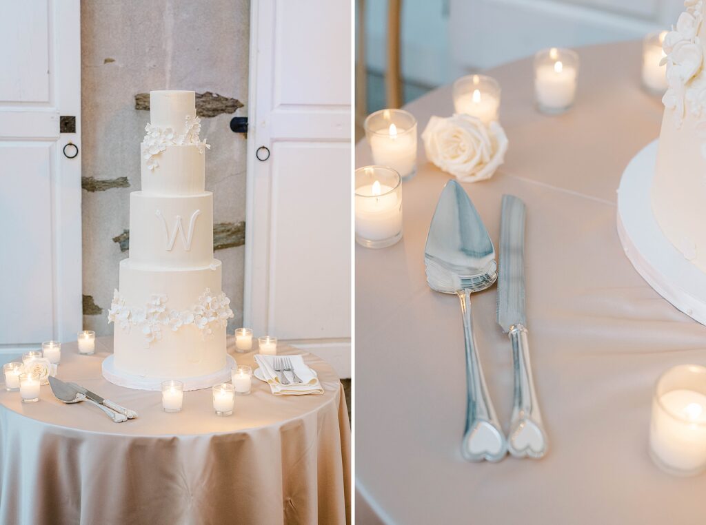 Summer evening reception tent at Appleford Estate with candlelight