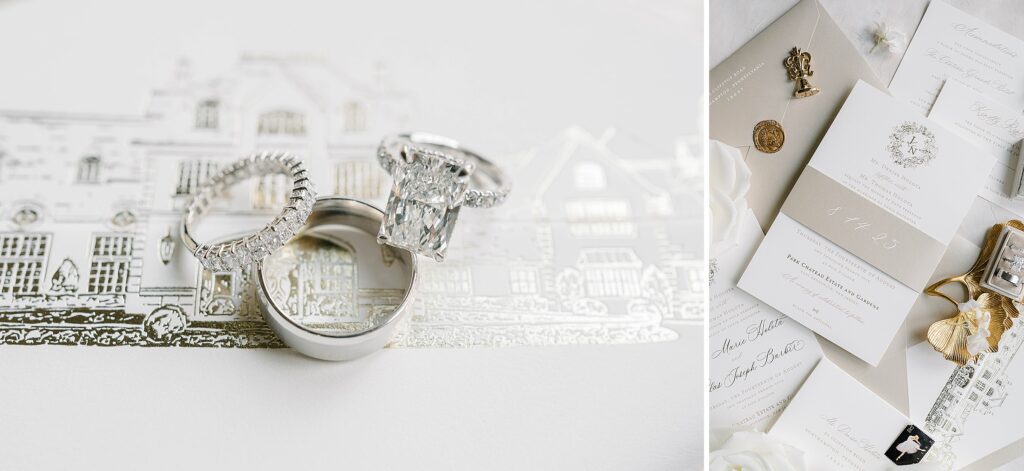 Bride getting ready for Luxury Park Château Wedding in New Jersey