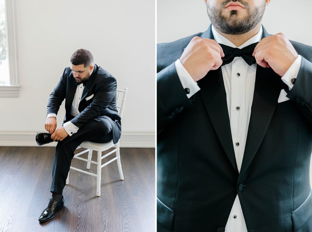 Groom Getting ready at Park Chateau NJ