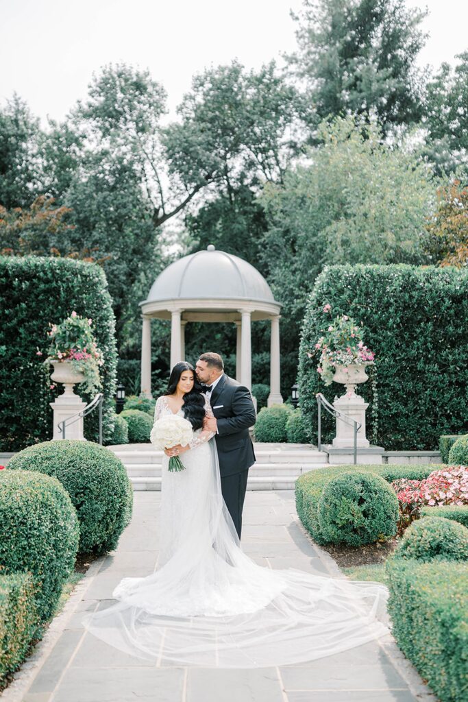 Elegant white and gold wedding details at Park Château Estate