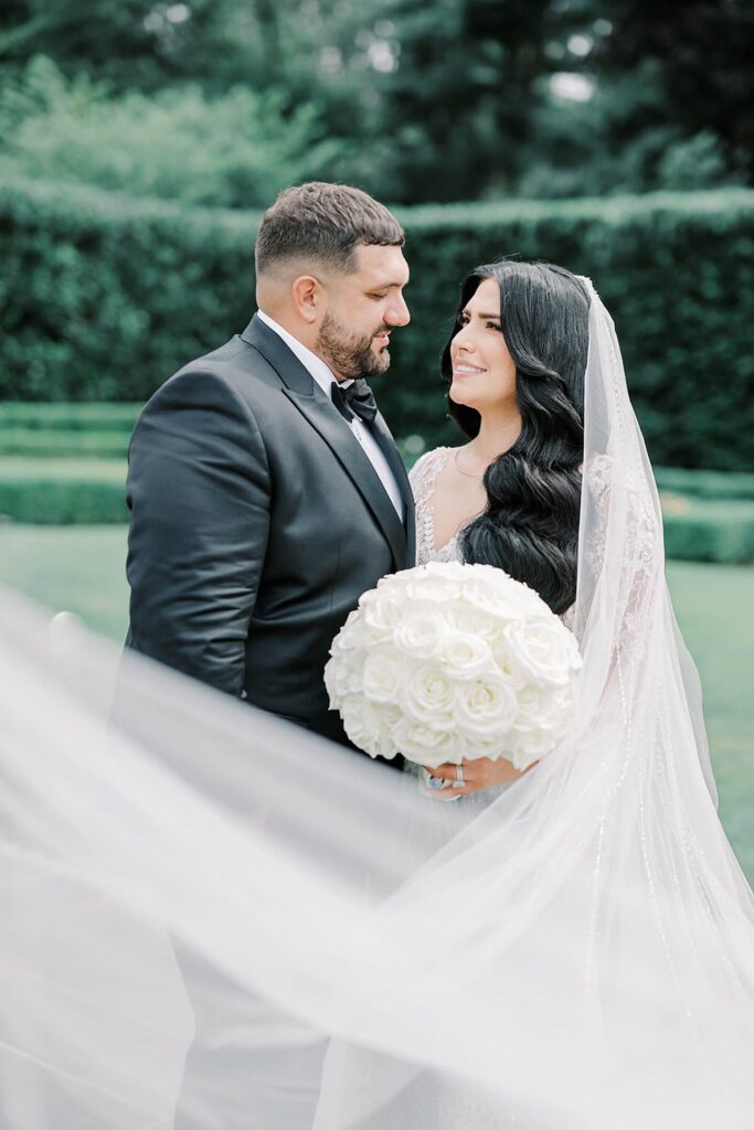 Elegant white and gold wedding details at Park Château Estate