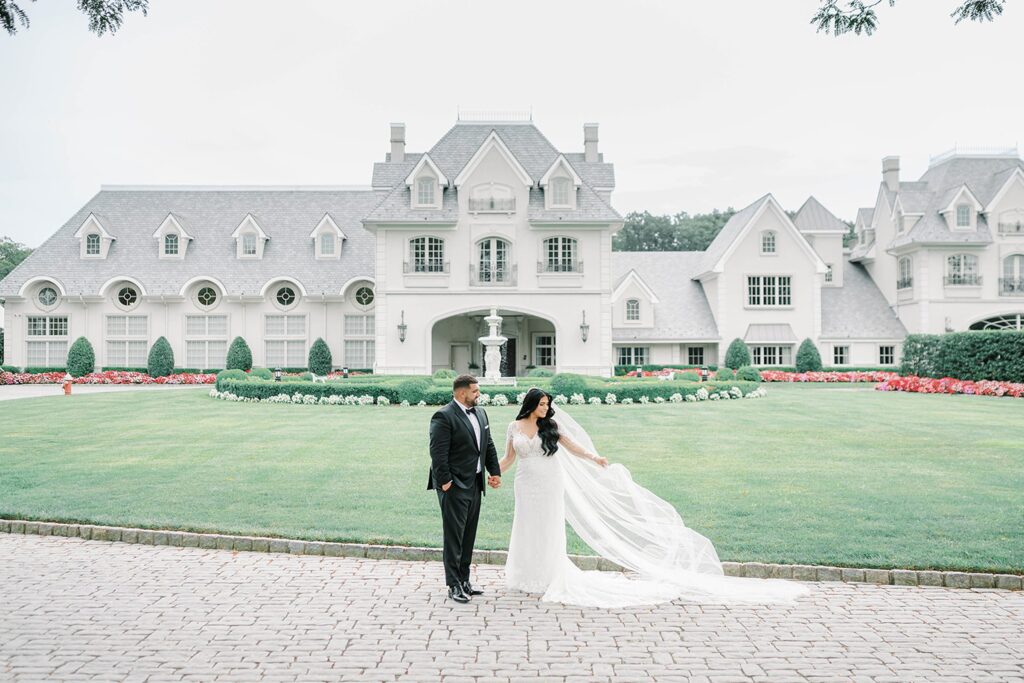 Elegant white and gold wedding details at Park Château Estate